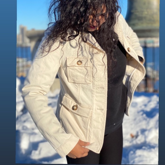 Gap White Jean Jacket Size 8 (m) - Picture 3 of 14